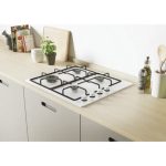 Piano cottura a gas Candy CHW6LWW 4 zone manopole laterali bianco