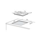 Piano cottura a gas Master Kitchen MKHG 75 E XS da incasso 5 fuochi 75 cm inox