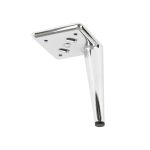 Piede in metallo Ago17 per mobili e complementi d'arredo H 17cm. cromato
