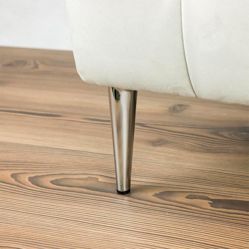 Piede in metallo Ago17 per mobili e complementi d'arredo H 17cm. cromato