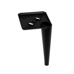 Piede in metallo Ago17 per mobili e complementi d'arredo H 17cm. nero opaco