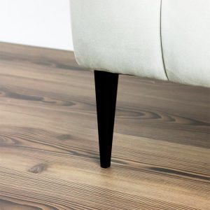 Piede in metallo Ago17 per mobili e complementi d'arredo H 17cm. nero opaco