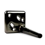 Piede in metallo Ago17 per mobili e complementi d'arredo H 17cm. nickel nero