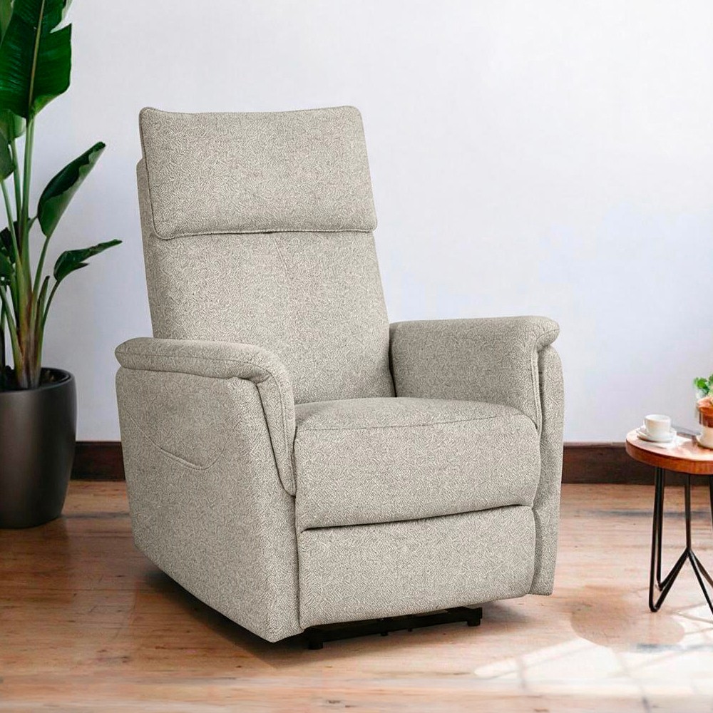 Poltrona alzapersona Motion con recliner elettrico 1 motore in tessuto G375 beige