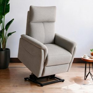 Poltrona alzapersona Motion con recliner elettrico 1 motore in tessuto G375 beige