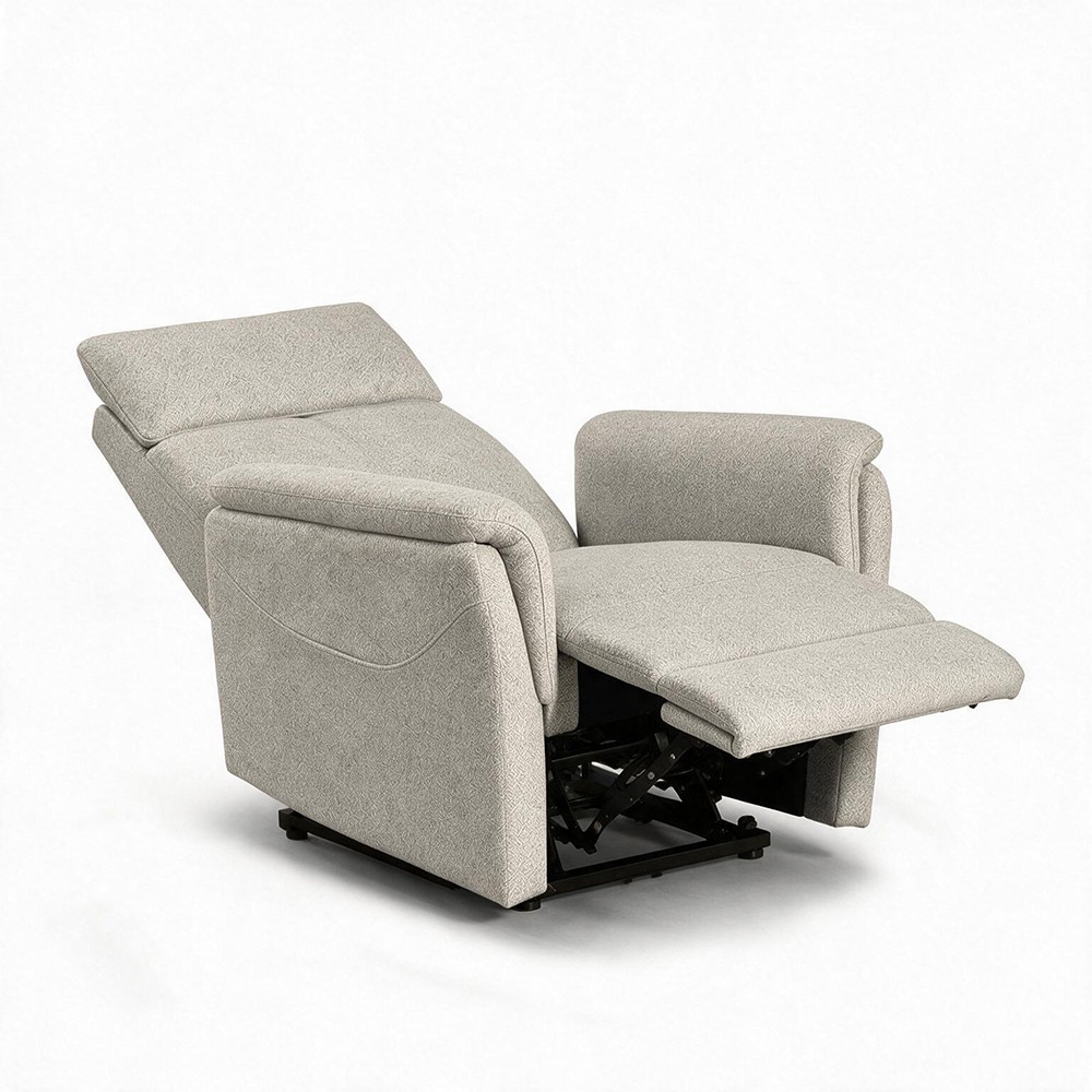 Poltrona alzapersona Motion con recliner elettrico 1 motore in tessuto G375 beige