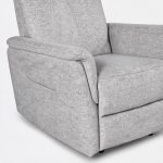 Poltrona alzapersona Motion con recliner elettrico 1 motore in tessuto G378 grigio chiaro melange