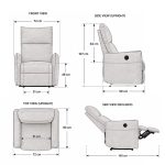 Poltrona relax Melany con recliner elettrico in tessuto G375 beige