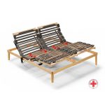 Rete elettrica matrimoniale Voltix 160x190 con doghe a regolazione autobloccante e piedini dispositivo medico