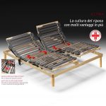 Rete elettrica matrimoniale Voltix 160x190 con doghe a regolazione autobloccante e piedini dispositivo medico
