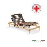 Rete elettrica singola Voltix 80x190 con doghe a regolazione autobloccante e piedini dispositivo medico