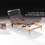 Rete elettrica singola Voltix 80x190 con doghe a regolazione autobloccante e piedini dispositivo medico