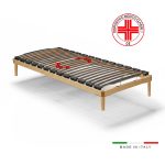 Rete fissa singola Lumea 80x190 con piedini dispositivo medico
