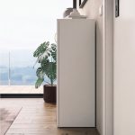 Scarpiera Duo 2 ante battenti con 3 cestelli portascarpe per anta capienza 12 paia colore bianco Made in Italy