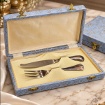 Coppia Di Posate Dessert In Argento 800-000 Usato 4721/U