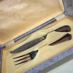 Coppia Di Posate Dessert In Argento 800-000 Usato 4721/U
