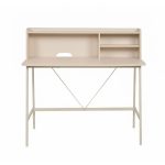 Scrivania Kandy30A con ripiani a vista struttura in metallo beige