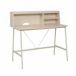 Scrivania Kandy30A con ripiani a vista struttura in metallo beige