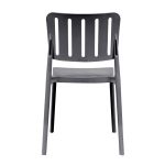 Sedia in polipropilene Nexa con schienale con aperture verticali dark grey set 4 pezzi