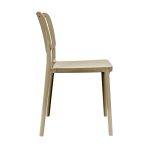 Sedia in polipropilene Nexa con schienale con aperture verticali taupe set 4 pezzi