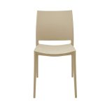 Sedia in polipropilene Sfera con design ergonomico colore cashmere set 4 pezzi