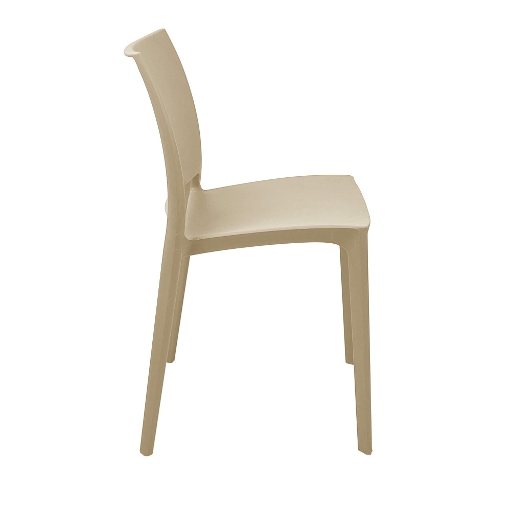Sedia in polipropilene Sfera con design ergonomico colore cashmere set 4 pezzi
