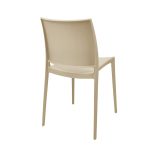 Sedia in polipropilene Sfera con design ergonomico colore cashmere set 4 pezzi