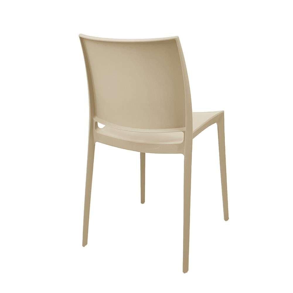 Sedia in polipropilene Sfera con design ergonomico colore cashmere set 4 pezzi