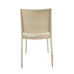 Sedia in polipropilene Sfera con design ergonomico colore cashmere set 4 pezzi