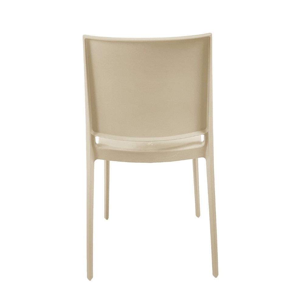 Sedia in polipropilene Sfera con design ergonomico colore cashmere set 4 pezzi
