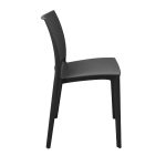 Sedia in polipropilene Sfera con design ergonomico colore dark grey set 4 pezzi