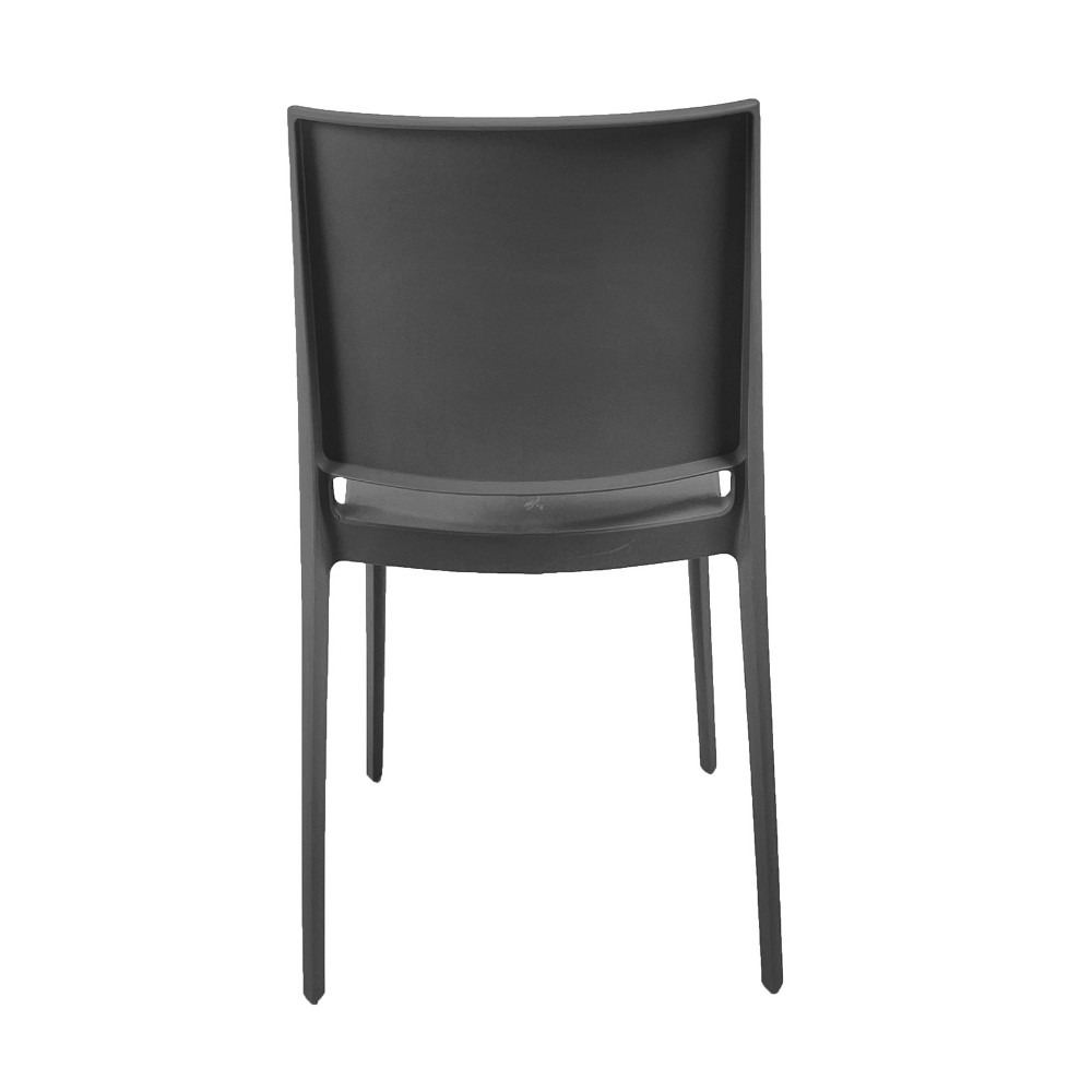 Sedia in polipropilene Sfera con design ergonomico colore dark grey set 4 pezzi