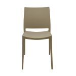 Sedia in polipropilene Sfera con design ergonomico colore taupe set 4 pezzi