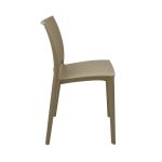Sedia in polipropilene Sfera con design ergonomico colore taupe set 4 pezzi