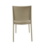 Sedia in polipropilene Sfera con design ergonomico colore taupe set 4 pezzi
