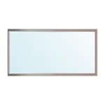 Specchiera Sintesi rettangolare con cornice effetto tessuto grigio 127x65 cm.
