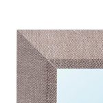 Specchiera Sintesi rettangolare con cornice effetto tessuto grigio 127x65 cm.