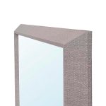 Specchiera Sintesi rettangolare con cornice effetto tessuto grigio 127x65 cm.