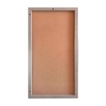 Specchiera Sintesi rettangolare con cornice effetto tessuto grigio 127x65 cm.