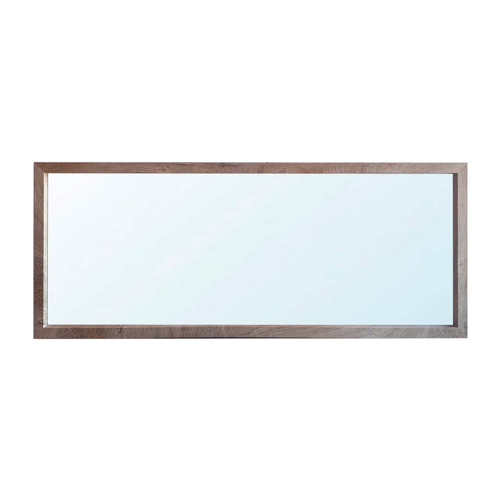 Specchiera rettangolare K9 con cornice quercia 165x65x4 cm.