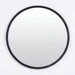 Specchio decorativo da parete MR005 rotondo con cornice nera