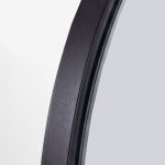 Specchio decorativo da parete MR005 rotondo con cornice nera