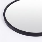 Specchio decorativo da parete MR005 rotondo con cornice nera
