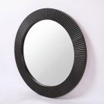 Specchio decorativo da parete MR6043 rotondo con cornice nera 51x51 cm.