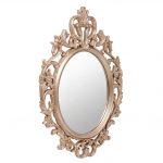 Specchio decorativo ovale da parete MR5501 con cornice in stile barocco gold 36x53 cm.