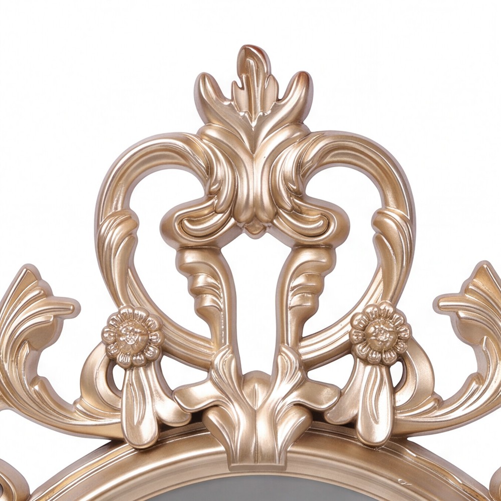 Specchio decorativo ovale da parete MR5501 con cornice in stile barocco gold 36x53 cm.
