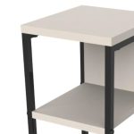 Tavolino da salotto Comen profondità 27 cm. con struttura in acciaio e piano cashmere