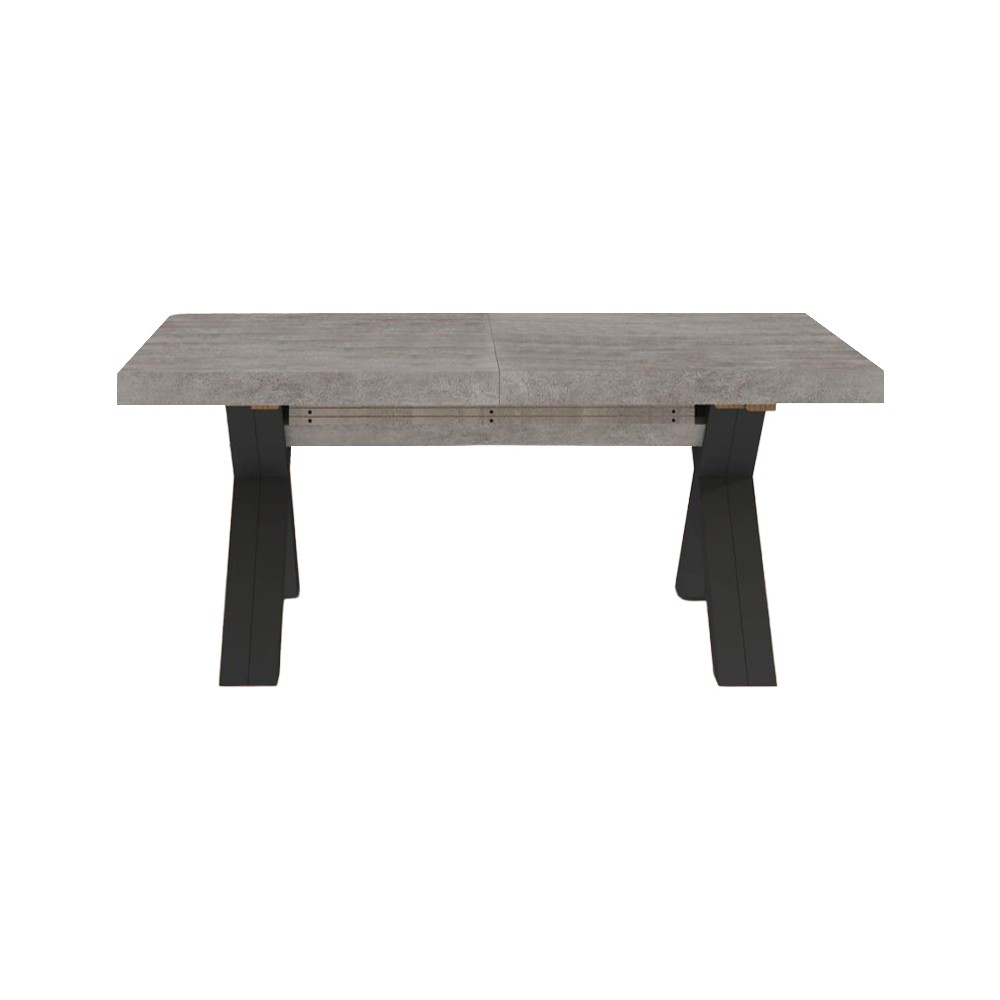 Tavolo Milonga480 180x100 cm. allungabile 480 cm con piano in cemento e gambe antracite