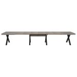 Tavolo Milonga480 180x100 cm. allungabile 480 cm con piano in cemento e gambe antracite