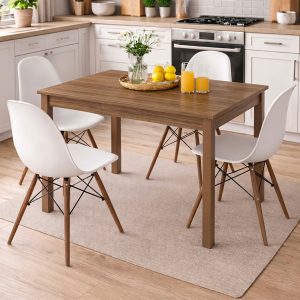 Tavolo allungabile Firenze 110x70 con allunga da 40 cm. in noce naturale